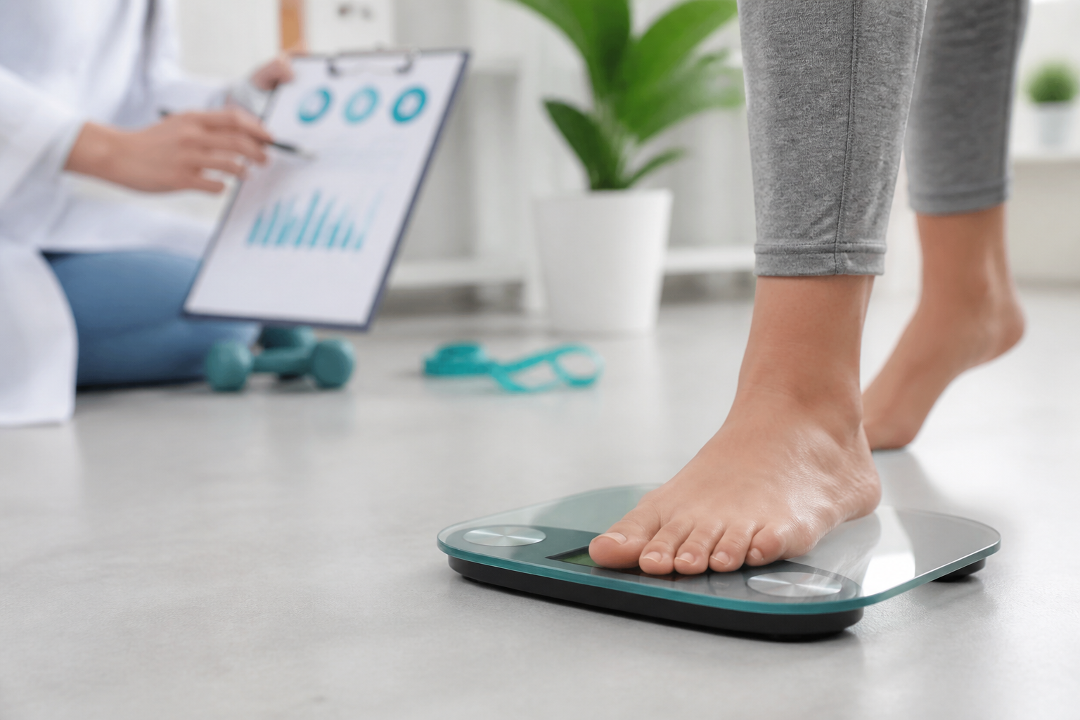 Digital scale used for BMI and weight tracking